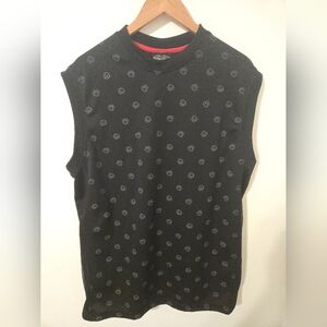 Southpole Shirt Sleeveless Black with Gray SP Logo Mens Large